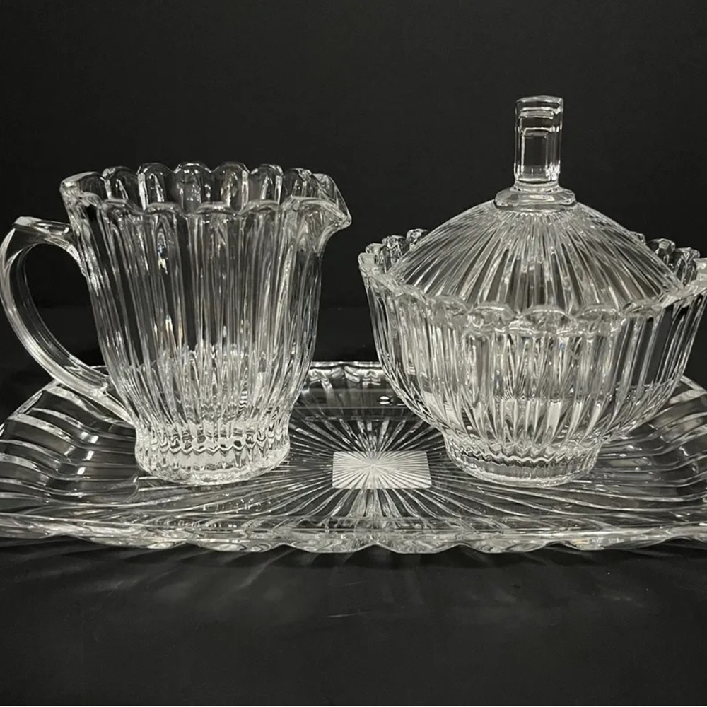 Mikasa Cream, Sugar, & Tray Set